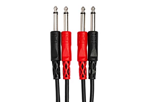 Hosa CPP-201 Dual 1/4" TS to Dual 1/4" TS Stereo Interconnect Cable, 1 Meter