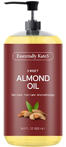 Essentially KateS Sweet Almond Oil 16 oz - 100% Pure and Natural and Cold Pressed