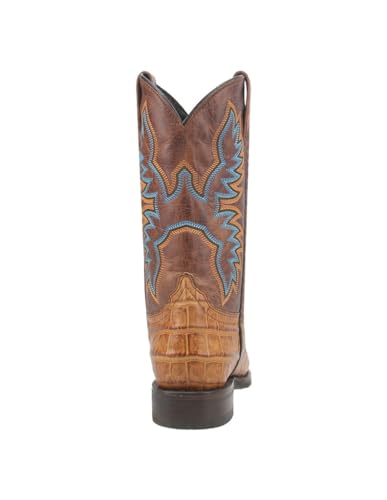 Dingo Mens Trail Boss Embroidered Gator Print Round Toe Casual Boots Mid Calf - Black - Size 10.5 M
