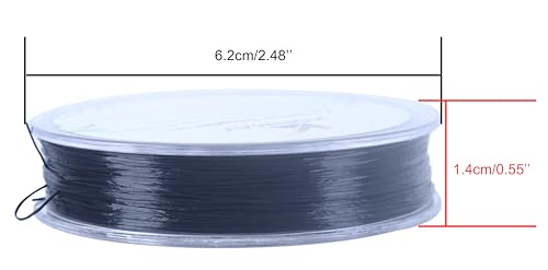 KONMAY 1 Rolls 0.8mm Flat Stretchy Bracelet Strings with Organizing Case, 90 Yards Sky Blue Crystal Elastic Thread Cord for Jewelry Bracelets Making and Beading
