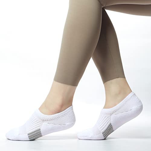Toes Home No Show Socks Womens Cushioned Low Cut Athletic Hidden Liner Socks for Sneakers Footies Ankle Sports Invisible Running Socks 6 Pairs Size 6-9