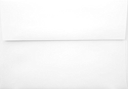 LUXPaper A2 Invitation Envelopes | Peel & Press | 4 3/8" x 5 3/4" | Brilliant White | 80lb. Text | 100% Cotton | 50 Qty