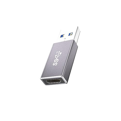 [Double Sides] USB C Female to USB Male Adapter, Type C to USB Converter, Supports USB 3.2 Speeds (10Gbps), 60W Fast Charging/Data Transfer, Compatible with Apple/iPhone/Car/Samsung