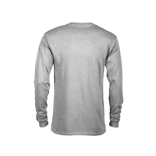 Delta Apparel Men's 2 Pack Long Sleeve T-Shirt, Athletic Heather