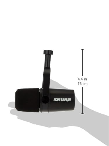 Shure MV7X XLR Podcast Microphone - Pro Quality Dynamic Mic for Podcasting & Vocal Recording, Voice-Isolating Technology, All Metal Construction, Mic Stand Compatible, Optimized Frequency - Black