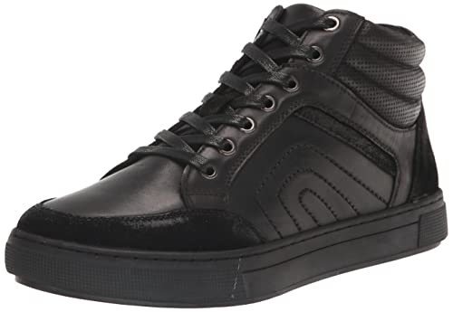 Propét Men's Kenton Mid-Cut Sneakers, All Black, 9.5 Medium US