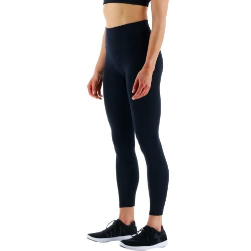 TYR Women's Standard High-Rise Cropped Athletic Performance Workout Leggings, Black, X-Small