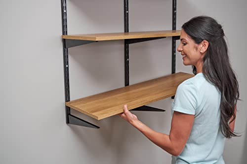 Rubbermaid 10"x24" Decorative Board, Golden Oak, Adjustable Shelf, Wood, Storage, Shelving