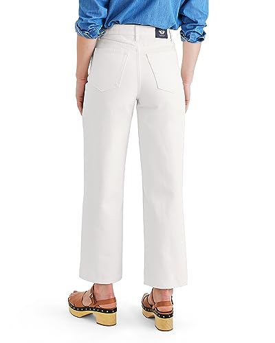 Dockers Women's High Straight Fit Jeancut Pant, Mainsail White, 25