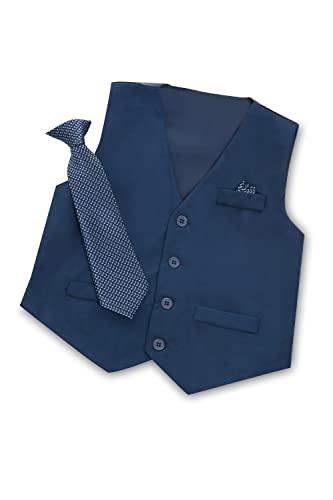 Vittorino Boys 4 Piece Suit Set with Vest, Dress Shirt, Bow Tie, Pants & Pocket Square | Big & Little Kids Formal Apparel AV232729-2T