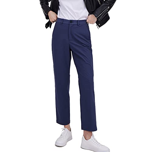 ASSUAL Women’s Work Trousers, Skinny Casual Stretchy Leggings Yoga Slacks, Comfortable Slim Fit Wrinkle Free Dress Pants Dark Blue