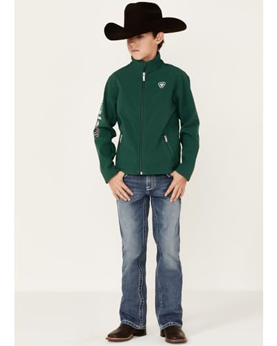 ARIAT Youth Team Softshell Mexico Jacket (X-Small, Verde)