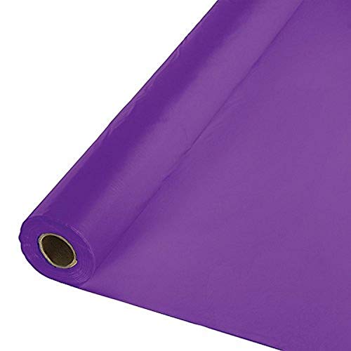 Creative Converting Roll Plastic Table Cover, 100-Feet, Purple - 0