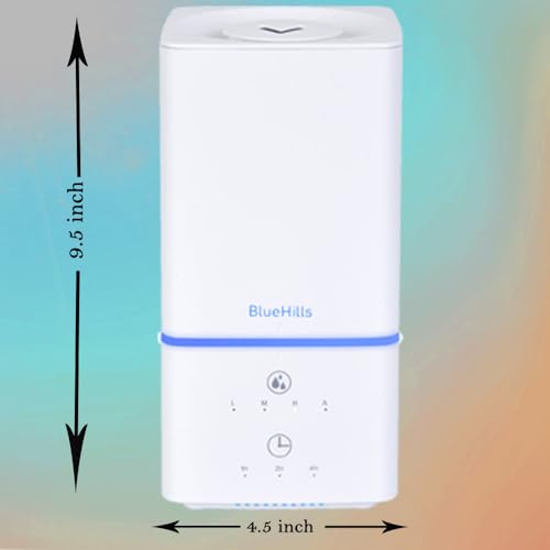 BlueHills 1000 ML Premium Essential Oil Diffuser Humidifier Combo Square White Aroma Diffuser for Large Room Home Quiet Modern Design -Solid White - H101