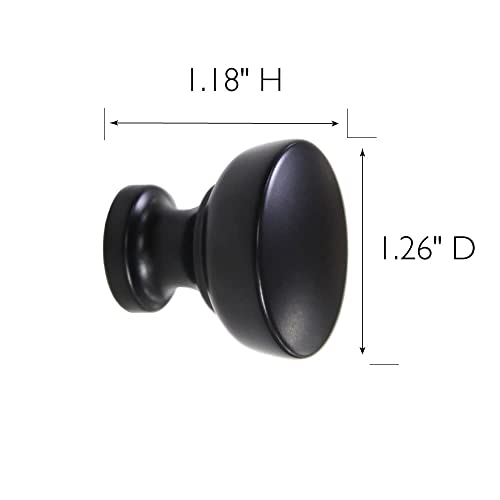 Design House 189209 Brody Knobs for Kitchen Bathroom Closet Dresser Cabinets, 10-Pack, Matte Black