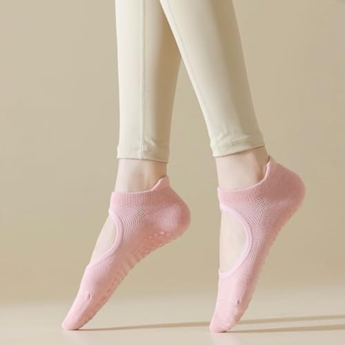 LucFoxsy Pilates Socks for Women Non Slip Hospital Socks Yoga Socks for Women Barre Sticky Socks