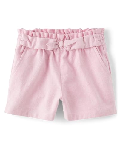 Gymboree,and Toddler Tie Front Linen Shorts,Simply White,12