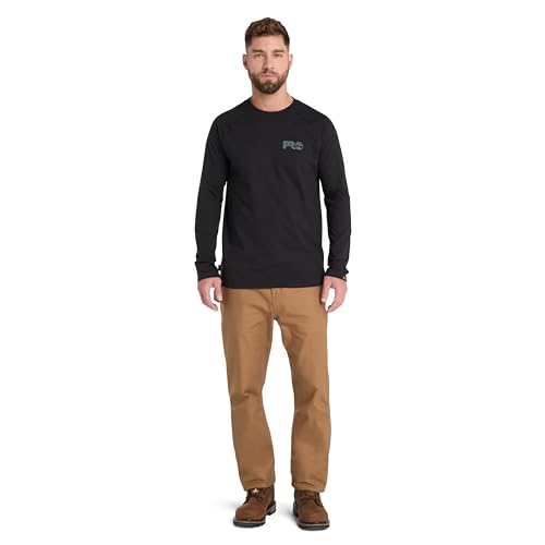 Timberland PRO Men's Core Refelctive PRO Logo Long-Sleeve T-Shirt, Black