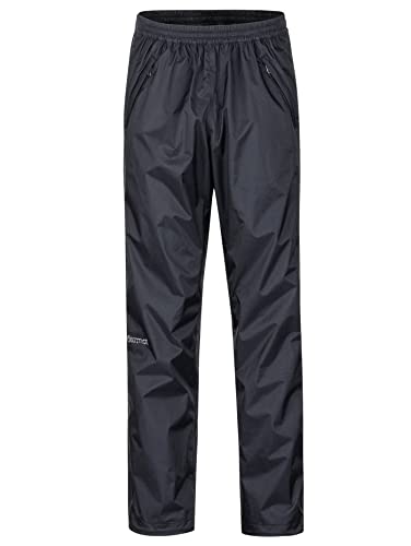 MARMOT Men's PreCip Eco Full Zip Pant | Lightweight, Waterproof Pants for Men, Ideal for Hiking, Jogging, and Camping, 100% Recycled, Black, Small