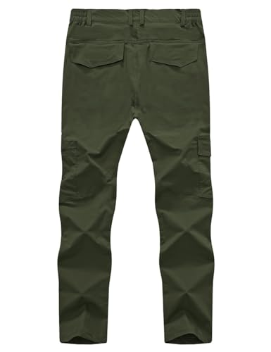 Rdruko Men's Hiking Pants Lightweight Dry Fit Water Resistant Outdoor Work Travel Pants (Medium Gray,US 40)