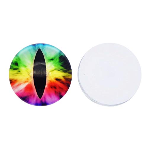100PCS 6MM Dragon Eyes Glass Cabochon for Clay Doll Making Sculptures Props Craft Jewelry DIY Findings Small Size About 0.24inches