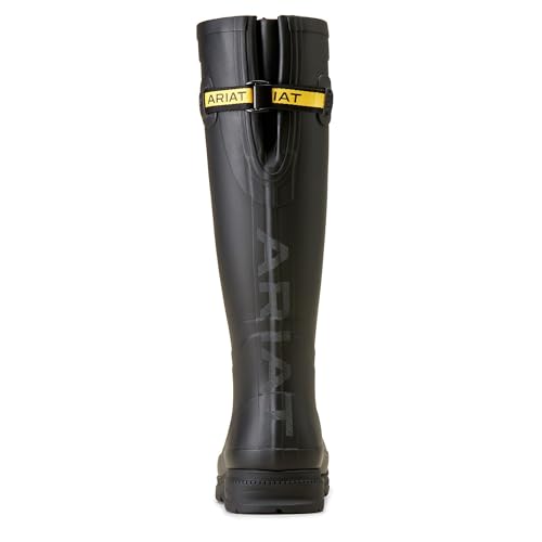 Ariat Women's Kelmarsh Rubber Boot Knee High, Black, 11 Narrow