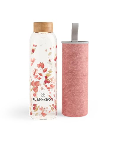 Waterdrop Water Bottle, Vacuum Insulated, Double Walled, Leakproof, Stainless Steel Water Bottles for Hydration, Thermal Water Bottle for Hot & Cold Beverages, Reusable Bottle, BPA Free, Pink, 34 Oz