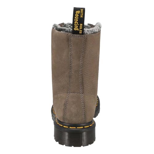 Dr. Martens Women's 1460 Serena Fashion Boot, Nickel Grey Milled Nubuck Wp, 5