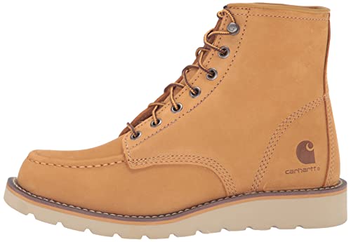 Carhartt Women's 6" Moc Soft Toe Wedge Boot Ankle, Wheat, 11