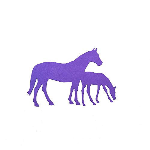 Metal Four Horses Eat Grass Cutting Dies,4PCS Horses Die Cuts Embossing Stencils Template Mould for Card Scrapbooking and DIY Craft
