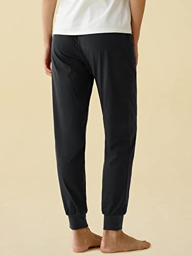 Latuza Women's Cotton Pajama Joggers Knit Lounge Pants XL Petite Light Gray