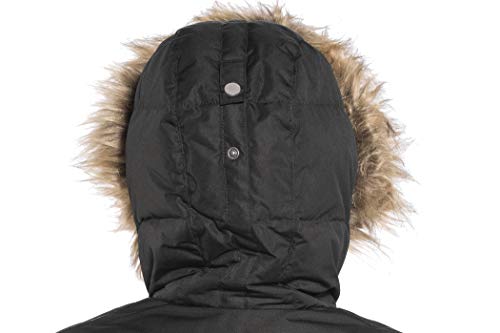 Helly Hansen Women's Aden Down Parka with Faux Fur Hood, 990 Black, X-Small