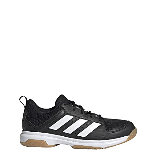 adidas Women's Ligra 7 Indoor Track and Field Shoe, Black/White/Black, 9