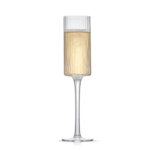 JoyJolt – ELLE 6oz Champagne Glasses. Vintage Style Unique Drinking Mimosa Glasses, Cocktail Glasses or Wedding Champagne Flutes.