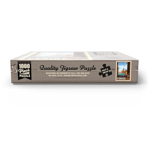 MyPuzzle Italy, Venice: La Dolce Vita, Vintage Poster - Premium 1000 Piece Jigsaw Puzzle for Adults