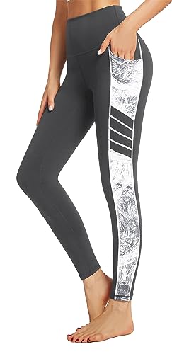 Sugar Pocket Women's Workout Shorts Running Tights Yoga Shorts Pants M(Black/Rose)