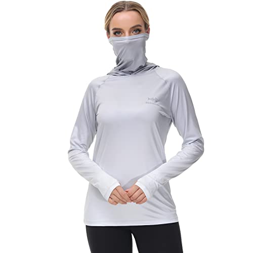 BASSDASH Women's Fishing Hoodie Shirt With Face Mask Thumb Holes UPF 50+ FS23W