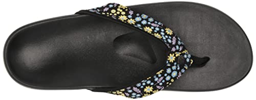 Spenco womens Yumi Nuevo Floral Flip Flop, White, 9.5 Wide US