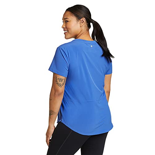 Eddie Bauer Women's Departure Short-Sleeve Pocket T-Shirt, Brilliant Blue, Small