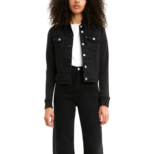 Levi's Women's New Hybrid Original Trucker Jackets, Blackest Ink, X-Small