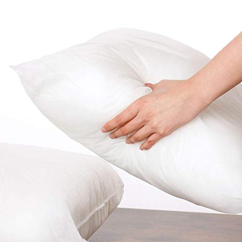 Calibrate Timing 16 x 16 inches Pillow Inserts, Set of 4 Hypoallergenic Brushed Microfiber Liner Down Alternative Filled Square Cushion Throw Pillow