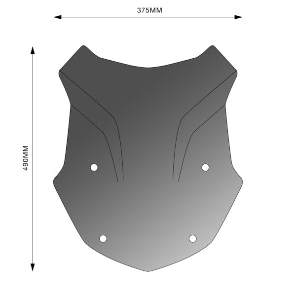 BarracudaMoto Aerosport Windshield for 2019 - 2023 BMW R 1250GS