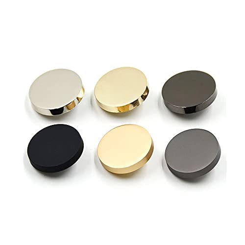 5pcs Metal Shank Sewing Buttons for Craft Button for Clothing Decoration DIY Handmaking Accessories (Black, 10mm)