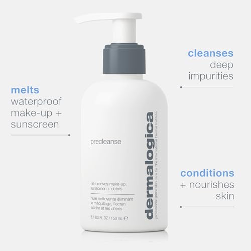 Dermalogica Precleanse Oil Cleanser, Makeup Remover for Face - Cleanse Pore and Melts Makeup, Oils, Sunscreen and Environmental Pollutants, 5.1 fl oz