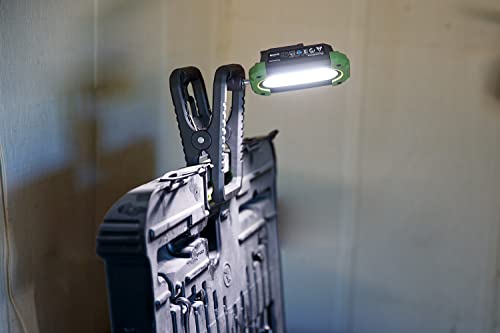 PowerSmith PWLR010CM Rechargeable LED Clamp Light 4.0Ah, 1000 Lumens, Gray