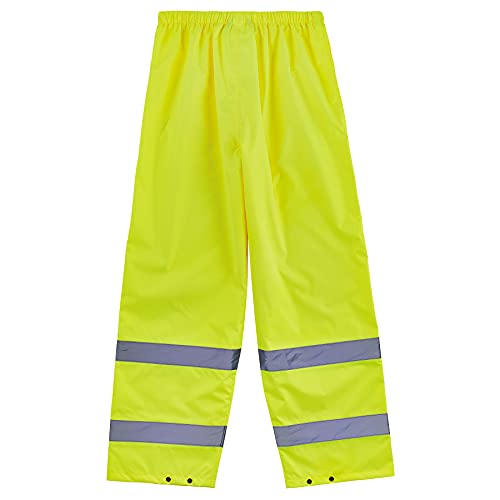 Ergodyne Standard Class E Lightweight Hi-Vis Rain Pants, Lime, Small