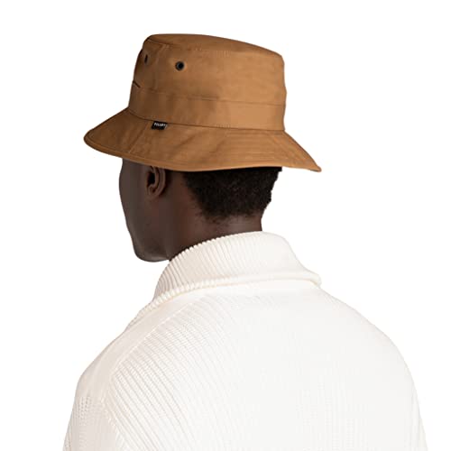 Tilley Waxed Bucket Hat, British Tan, Small