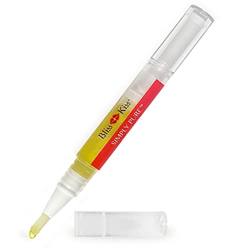 Bliss Kiss | 1 Crisp Fragrance | Nail Oil Cuticle Pen w/Vitamin E & Jojoba⏤Nail Strengthener Nail Growth Serum for Brittle Peeling Breaking Thin Nails