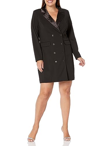 City Chic Women's Apparel Women's Plus Size Dress Tuxedo, Black