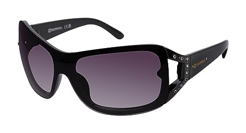 SOUTHPOLE Women's 1098SP Embellished Wrap UV400 Protective Rectangular Sunglasses. Cool Gifts for Her, 59 mm, White & Pink